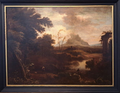 Pieter Van Bloemen (1657-1720), Suiveur De - Animated Scene In The Ruins