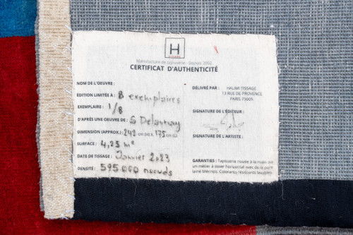 Hand-woven tapestry inspired by Sonia Delaunay. January 2023. LS58065509E