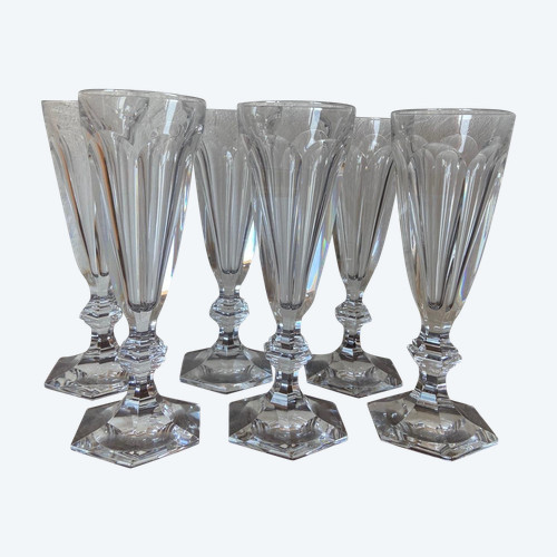 Set of 6 Baccarat Harcourt flutes