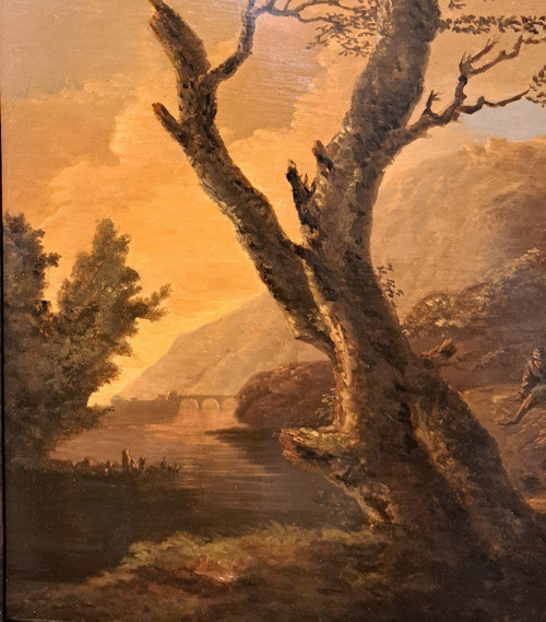 Salvatore Rosa (1615-1673) Seguace di, Soldati in un paesaggio