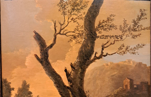 Salvatore Rosa (1615-1673) Seguace di, Soldati in un paesaggio