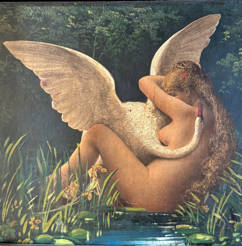 Charles Sellier, Leda and the Swan, Oil on Wood, Mid-19th century