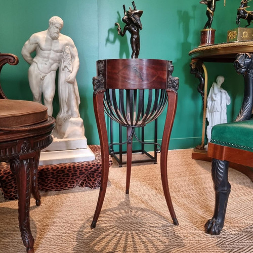Jean-joseph Chapuis, rarissime table tricoteuse estampillée d'époque Consulat.