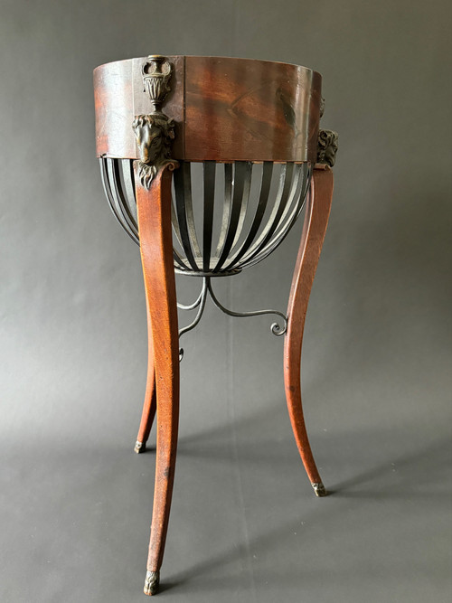 Jean-joseph Chapuis, rarissime table tricoteuse estampillée d'époque Consulat.