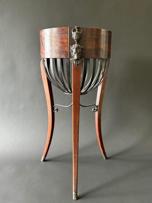 Jean-joseph Chapuis, rarissime table tricoteuse estampillée d'époque Consulat.