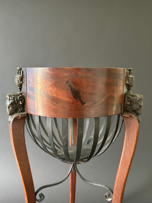 Jean-joseph Chapuis, rarissime table tricoteuse estampillée d'époque Consulat.