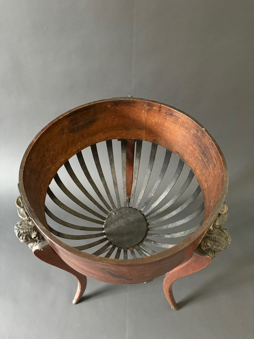 Jean-joseph Chapuis, rarissime table tricoteuse estampillée d'époque Consulat.