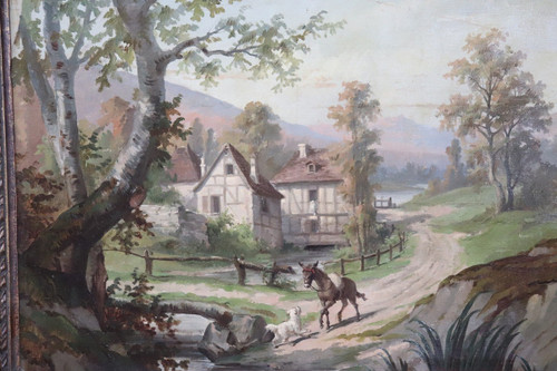 Ölgemälde auf Leinwand, Gerahmt, 2er Set