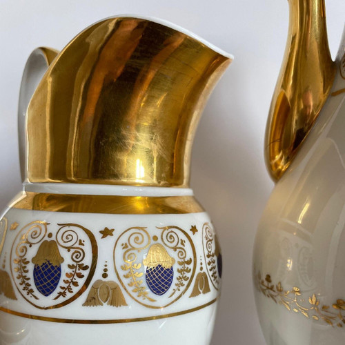 Parigi, periodo Impero, Restauro - Servizio da tè e caffè in porcellana - 6 pezzi