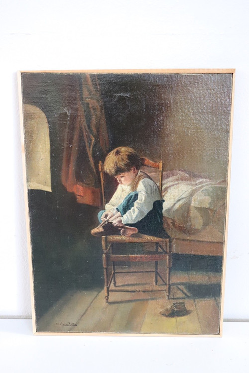 Ölgemälde auf Leinwand, gerahmt