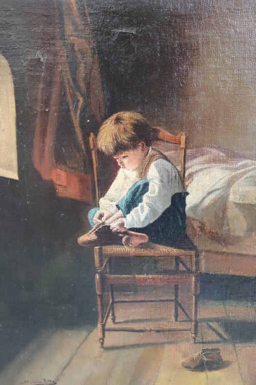 Ölgemälde auf Leinwand, gerahmt