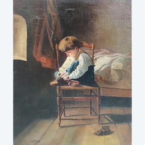 Ölgemälde auf Leinwand, gerahmt