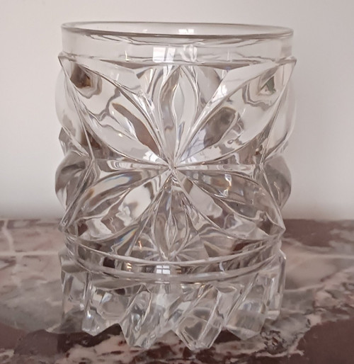 Baccarat (?), dopo Gayrard - calice con ceramica di cristallo Charles X, 1830 ca.