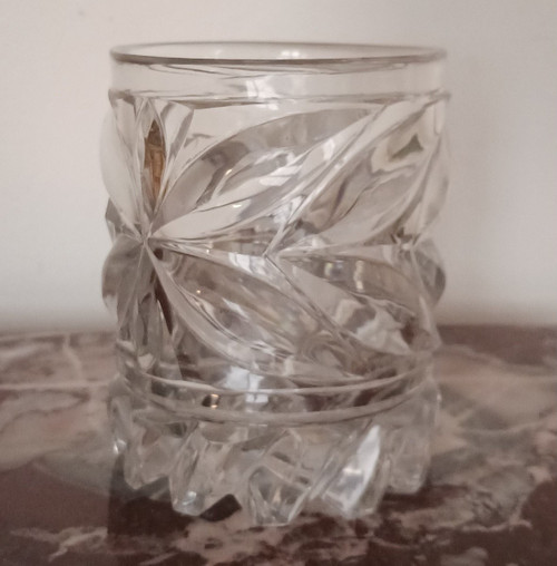 Baccarat (?), dopo Gayrard - calice con ceramica di cristallo Charles X, 1830 ca.