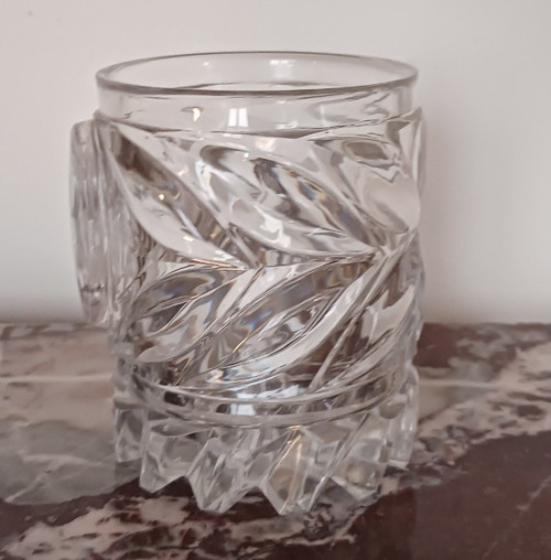 Baccarat (?), dopo Gayrard - calice con ceramica di cristallo Charles X, 1830 ca.