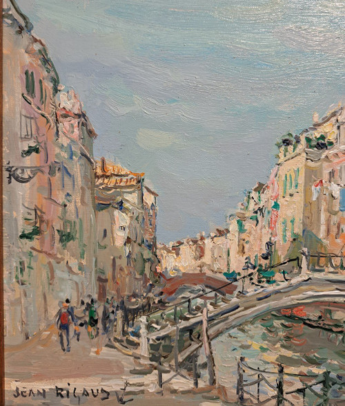 Jean Rigaud (1912-1999) - Venice The Saint Anne canal (Rio di Sant'Anna)