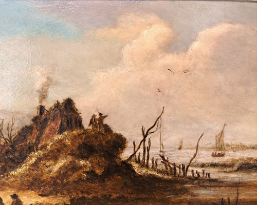 Follower of Jan Van Goyen (1596-1656), Landscape with Bird Trap