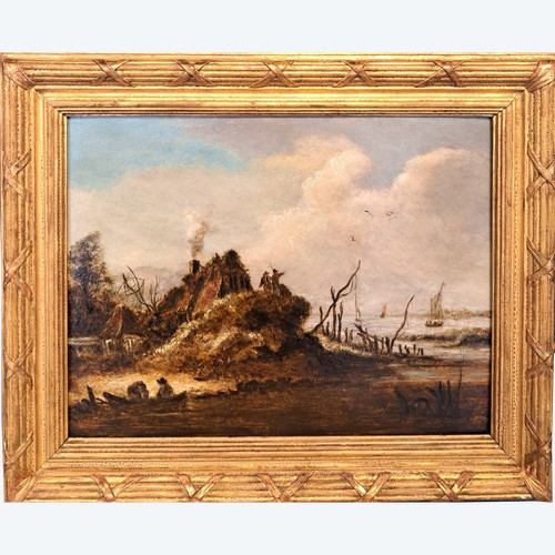 Follower of Jan Van Goyen (1596-1656), Landscape with Bird Trap
