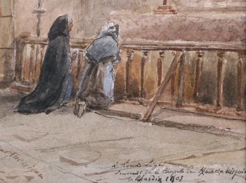 Paul Louis Léger CHARDIN, Animierte Innenansicht der Kapelle von Kermaria in Plouha