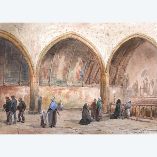 Paul Louis Léger CHARDIN, Animierte Innenansicht der Kapelle von Kermaria in Plouha
