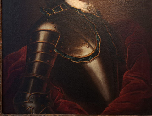 Jahrhundert, Porträt eines Mannes in Rüstung Um 1740