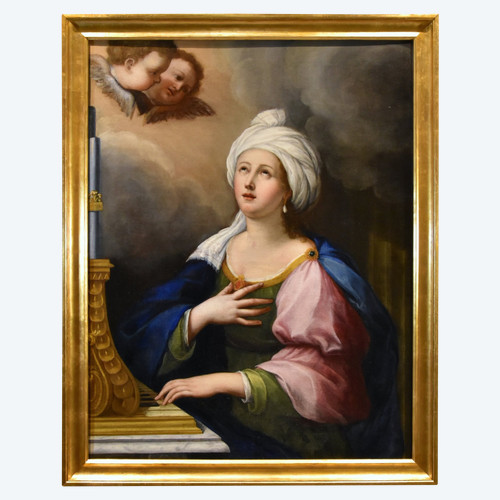 Santa Cecilia e due cherubini, Lucas de la Haye (Nivelles, 1612–Roma, 1682)