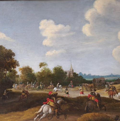 Pieter Meulener (1602-1654), L’attaque Du Convoi, Grand Format