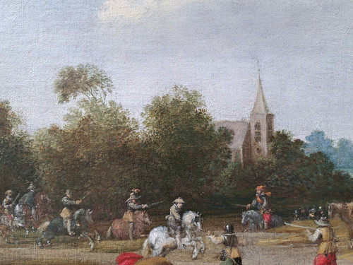 Pieter Meulener (1602-1654), L’attaque Du Convoi, Grand Format