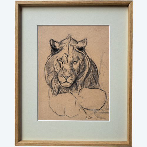 Eugène-Antoine Borga (1885-1964), De Lion study
