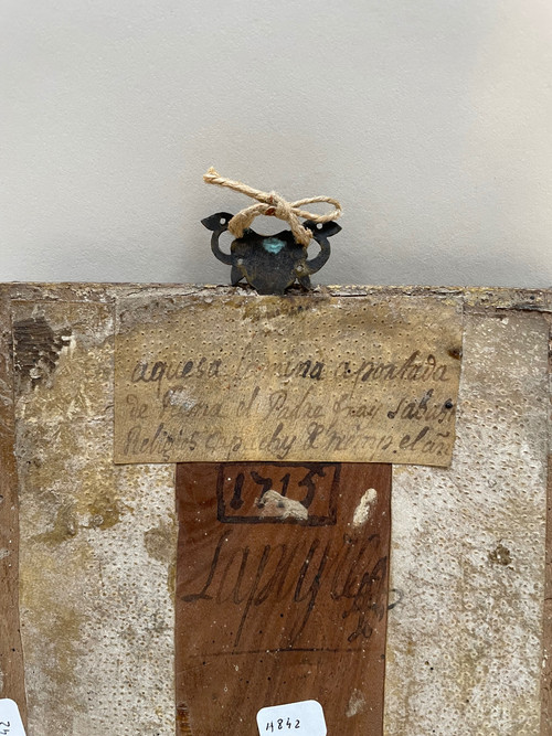 Piéta fixé sous verre 1715 , école italienne