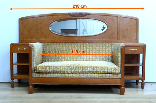 Sofa in Lemonwood, Art Deco - 1930