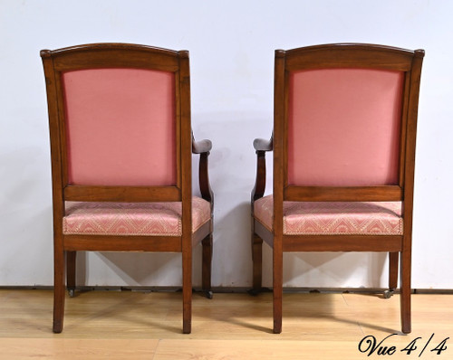 Paire de Fauteuils en Acajou, époque Restauration – Début XIXe