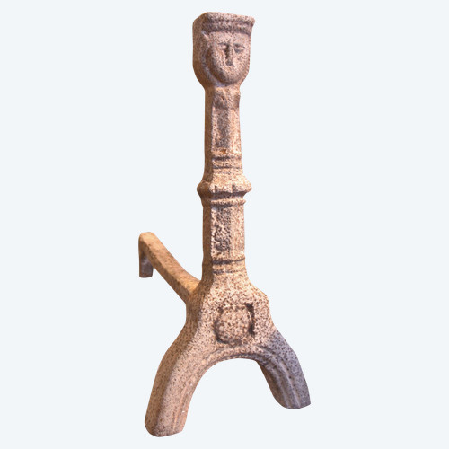 Important Pair of Cast Iron Andirons
