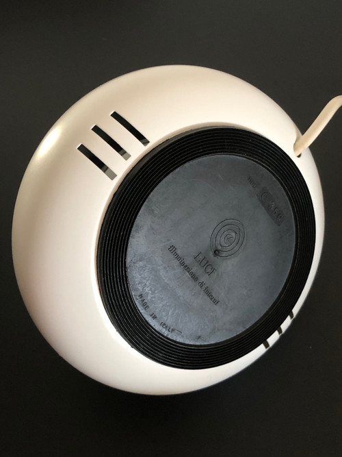 White UFO lamp model c359 by LUCI Illuminazione, Italy 70s