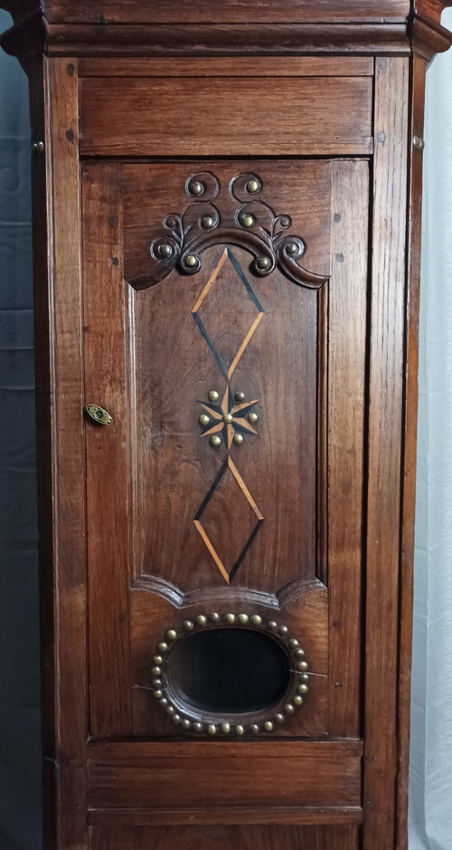 19th century Breton chestnut Comtoise clock