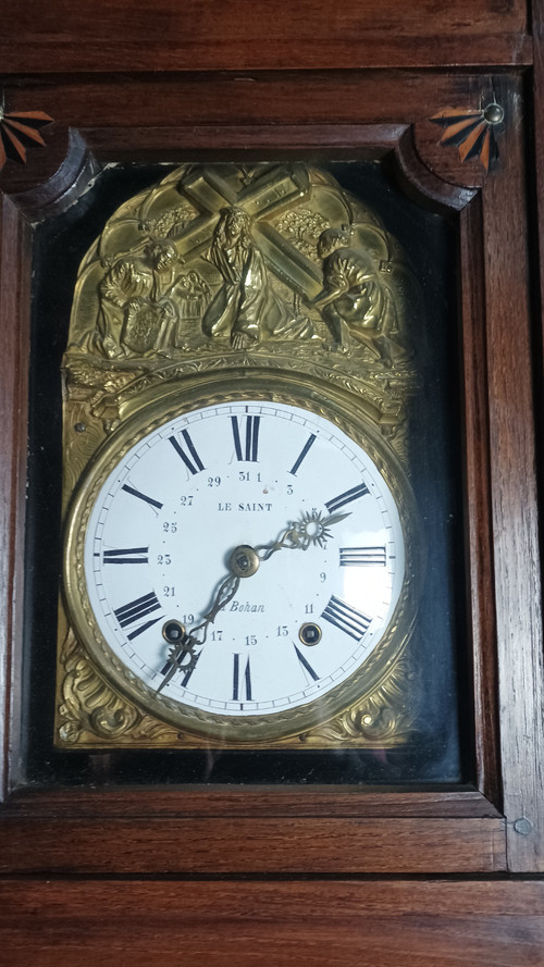 19th century Breton chestnut Comtoise clock