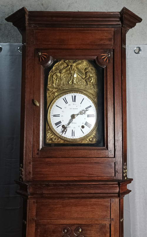 19th century Breton chestnut Comtoise clock