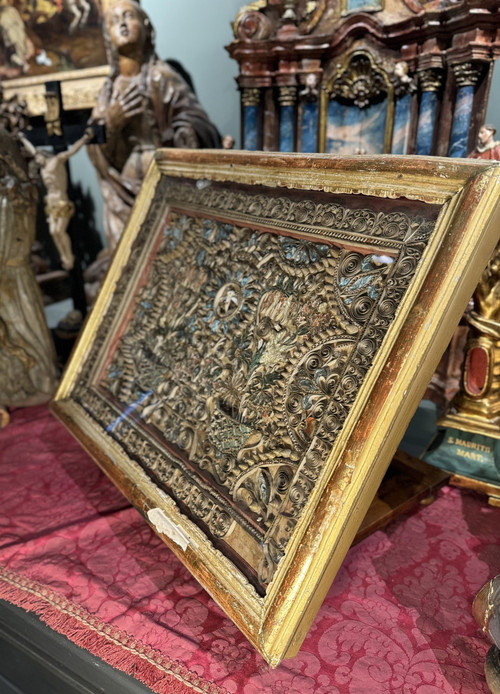Grand Reliquaire Paperolles – XVIIIe 