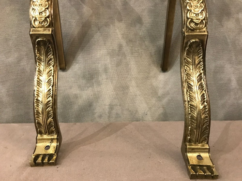 Coppia di bastoni per tende in bronzo del XIX secolo