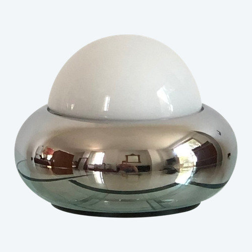 Lampe UFO chromée modèle c359 par LUCI, Italie années 70