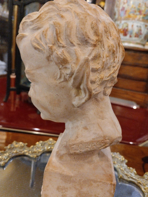 Büste - Bacchus- Terrakotta - André Cavacos - V. 1930.
