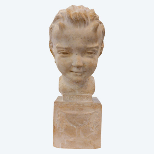 Büste - Bacchus- Terrakotta - André Cavacos - V. 1930.