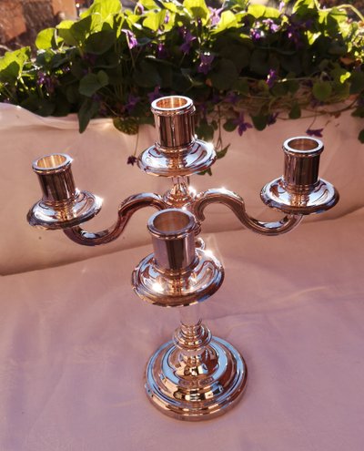 Pair of Christofle 5-branch candelabra, Albi model
