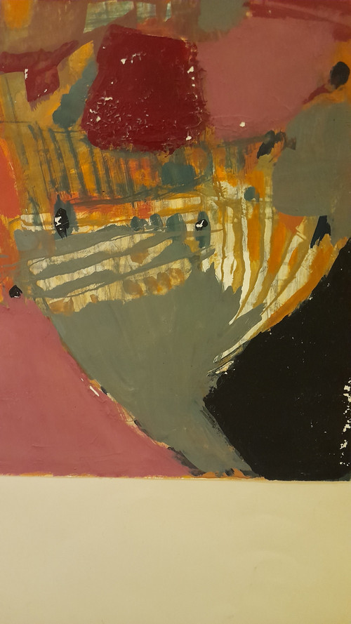  Claude Aliotti 1925 - 1989 Stillleben 86 Öl auf Papier 50cmx36cm ohne Rahmen