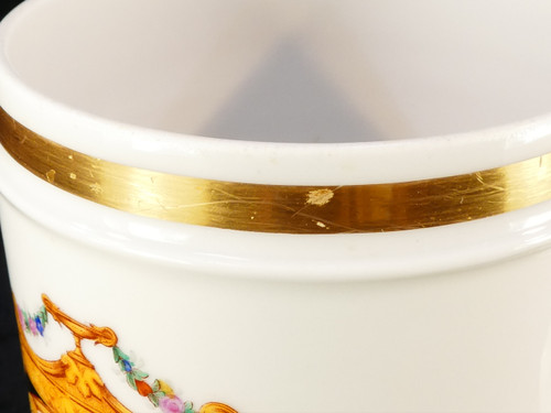 Pot a PHARMACIE en Porcelaine de PARIS "FONTEMOING & PEIGNEY" UNG : STYRACIS