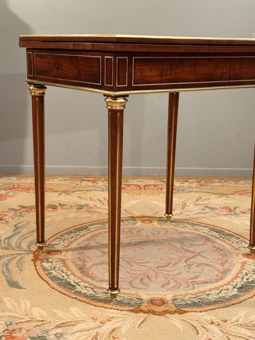 Table A Jeux En Acajou De Style Louis XVI Epoque Napoleon III