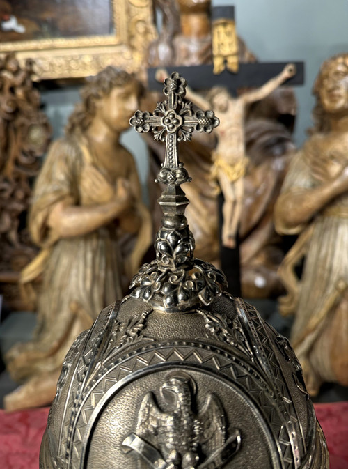 Large Silver Ciborium - 19th century