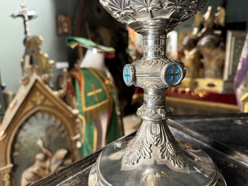 Large Silver Ciborium - 19th century