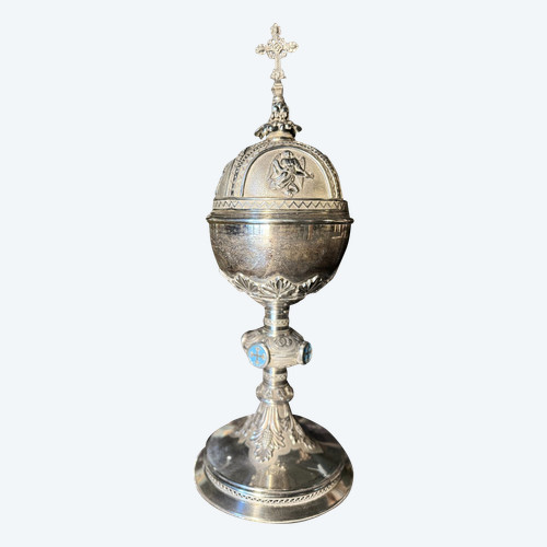 Large Silver Ciborium - 19th century
