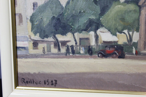 Huile Sur Carton église De Saint Germain Des Prés By Reillac 1937